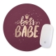 Mouse pad rotund - Boss Babe