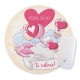 Mouse pad rotund - Mesaj Valentine's Day