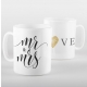 Cana personalizata Mr & Mrs Love