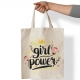 Sacosa personalizata cu mesaj - Girl Power