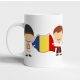 Cana personalizata alba La multi ani Romania