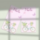 Etichete carton pentru Martisor cu flori - set 50 buc