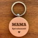 Breloc lemn personalizat - Mama te iubesc