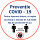 COVID 19 Stiker avertizare pastrare distanta