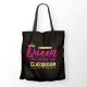 Sacosa bumbac personalizata - Queen of the classroom