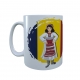 Cana personalizata alba - Sunt mandra,Romania, costum traditional